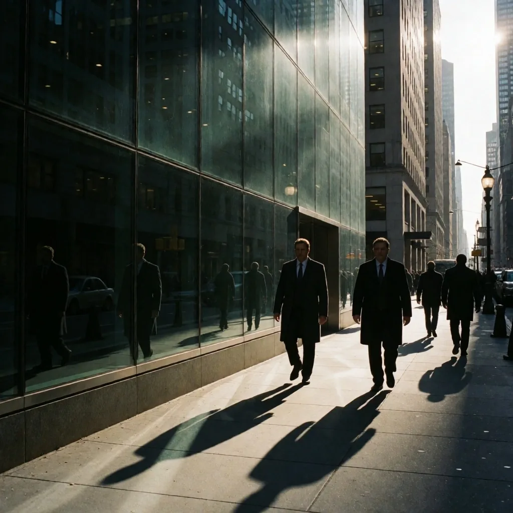 Distrito financiero al amanecer