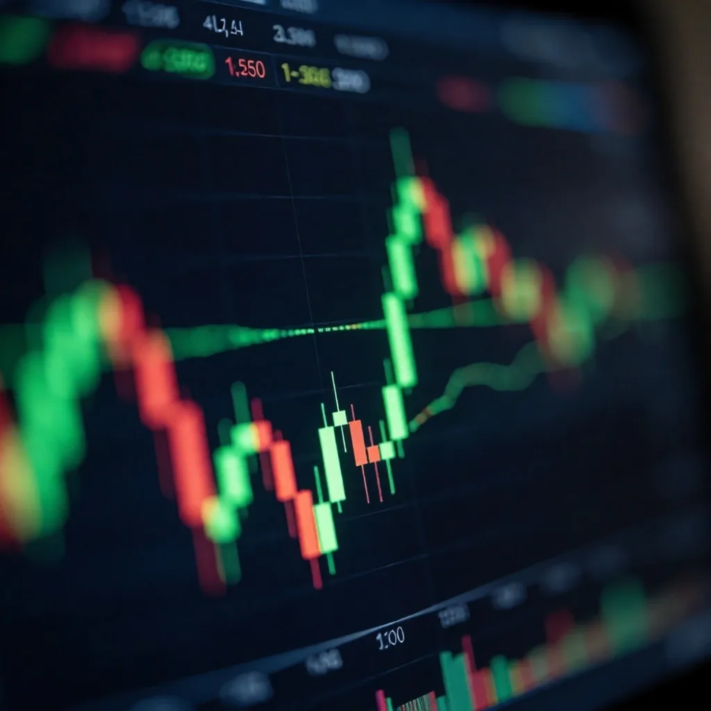 Terminal de trading mostrando gráficos de divisas